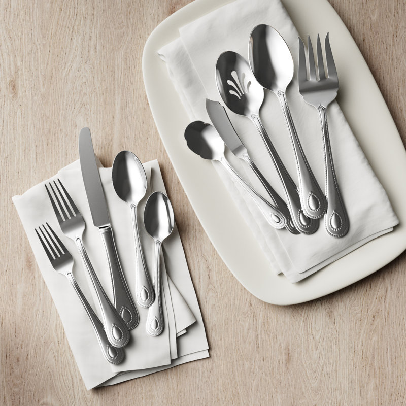 Lenox French Perle 65-Piece Flatware Set & Reviews | Wayfair